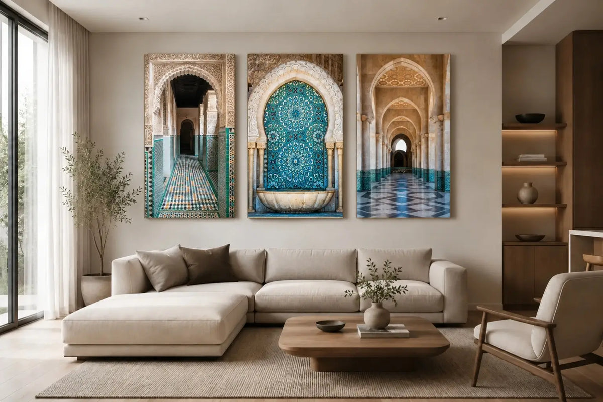 Living room Wall Art = Set of 3 canvas Wall Art - MyCanvart