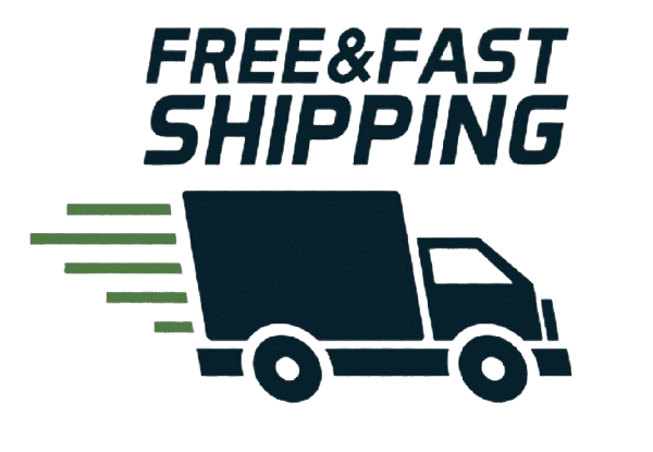 Trust badges for fast shipping, premium quality, secure checkout, and round-the-clock support