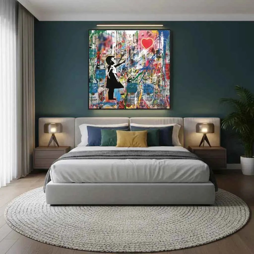 Girl Chasing Dreams - Banksy Style