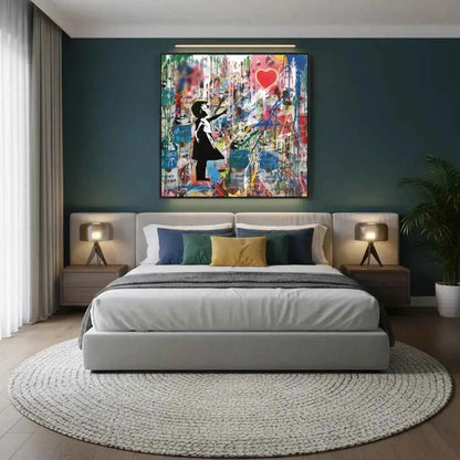 Girl Chasing Dreams - Banksy Style