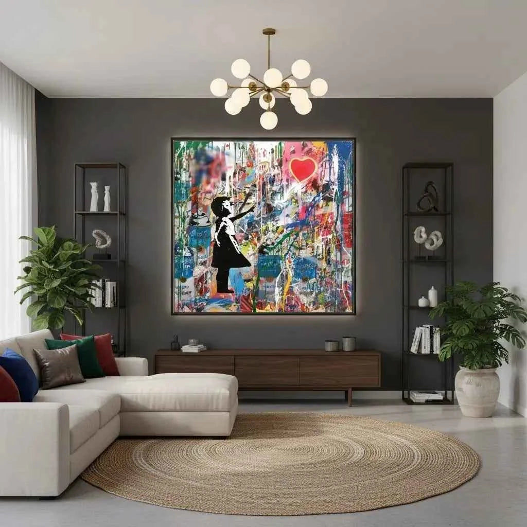 Girl Chasing Dreams - Banksy Style