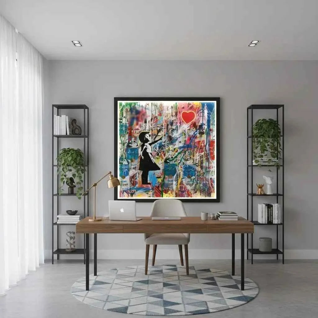 Girl Chasing Dreams - Banksy Style