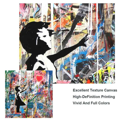 Girl Chasing Dreams - Banksy Style