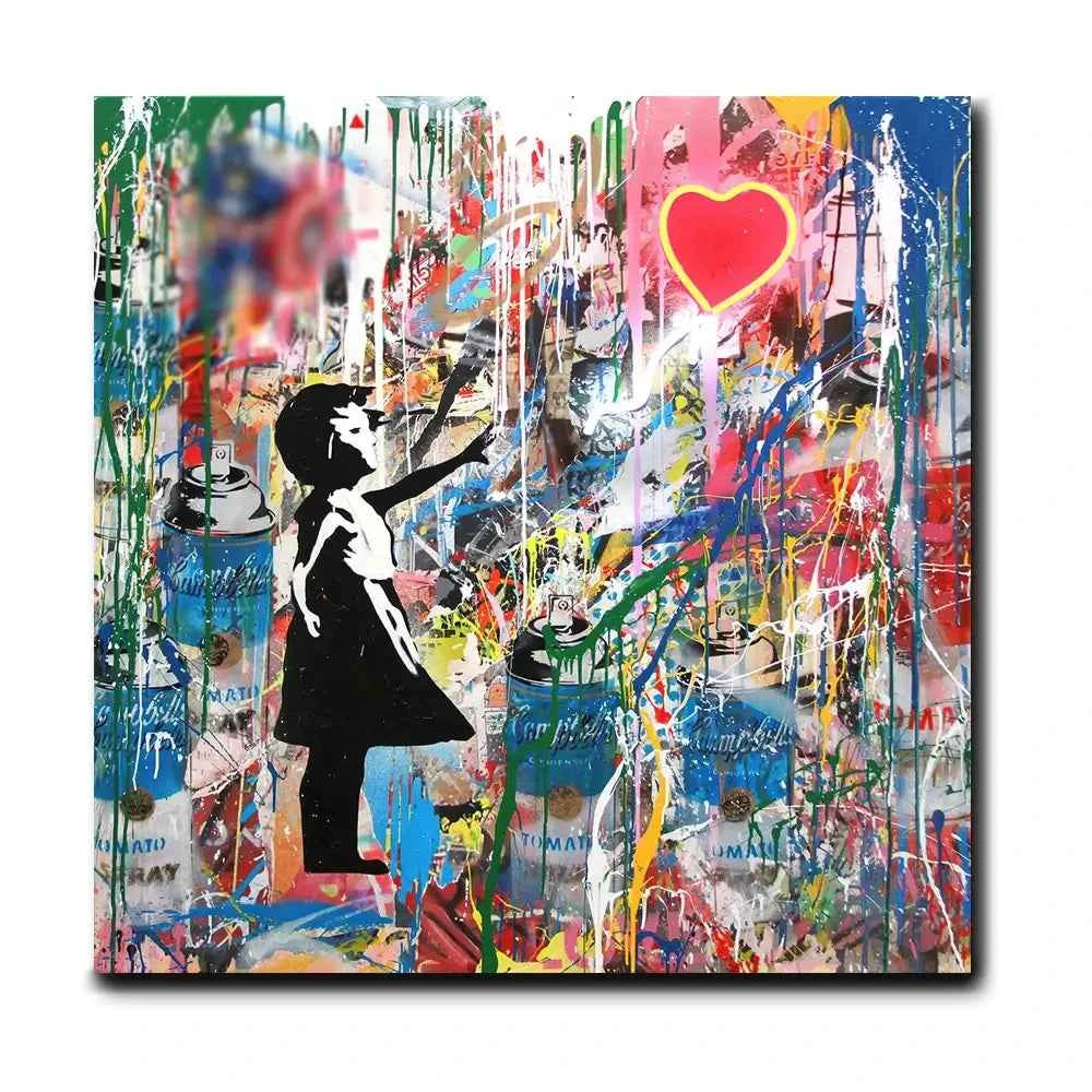 Girl Chasing Dreams - Banksy Style