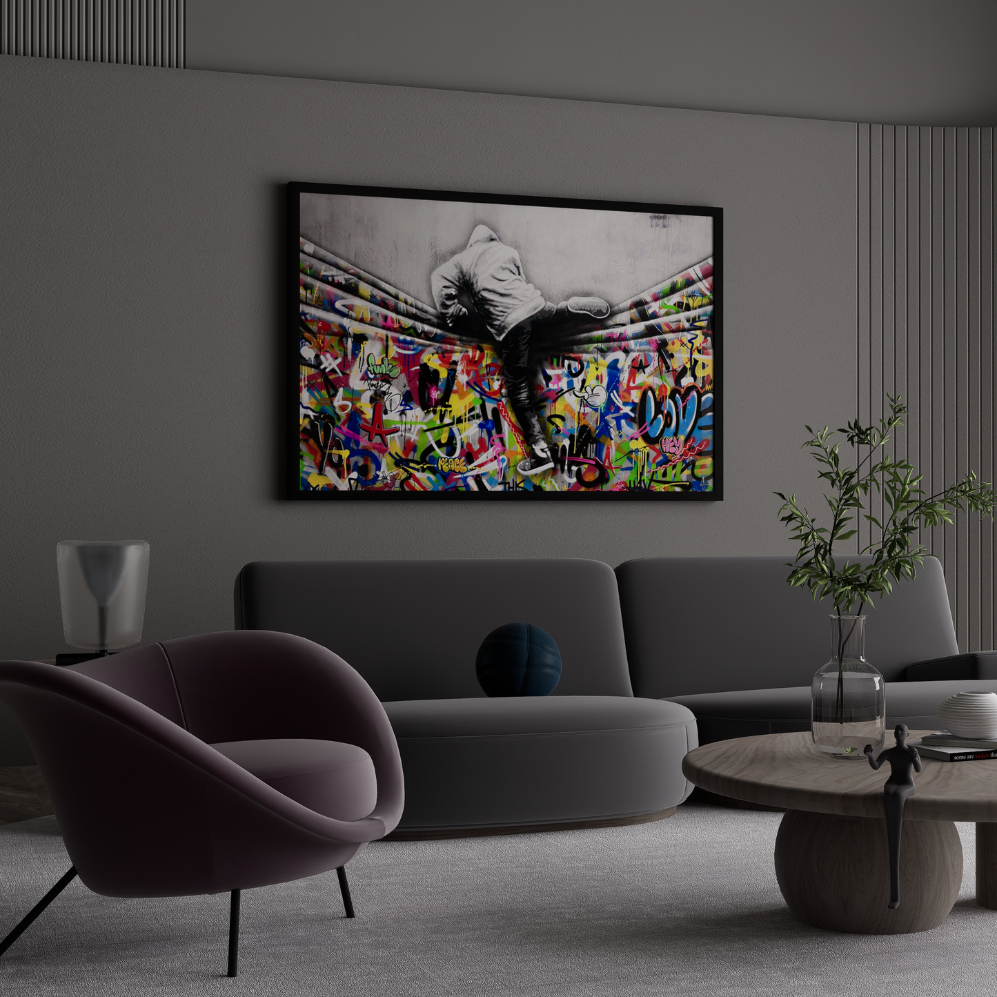 banksy art​ - Graffiti Wall Art - large wall art​ - graffiti on wall art