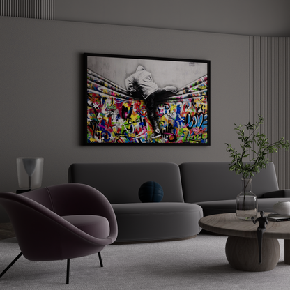 banksy art​ - Graffiti Wall Art - large wall art​ - graffiti on wall art