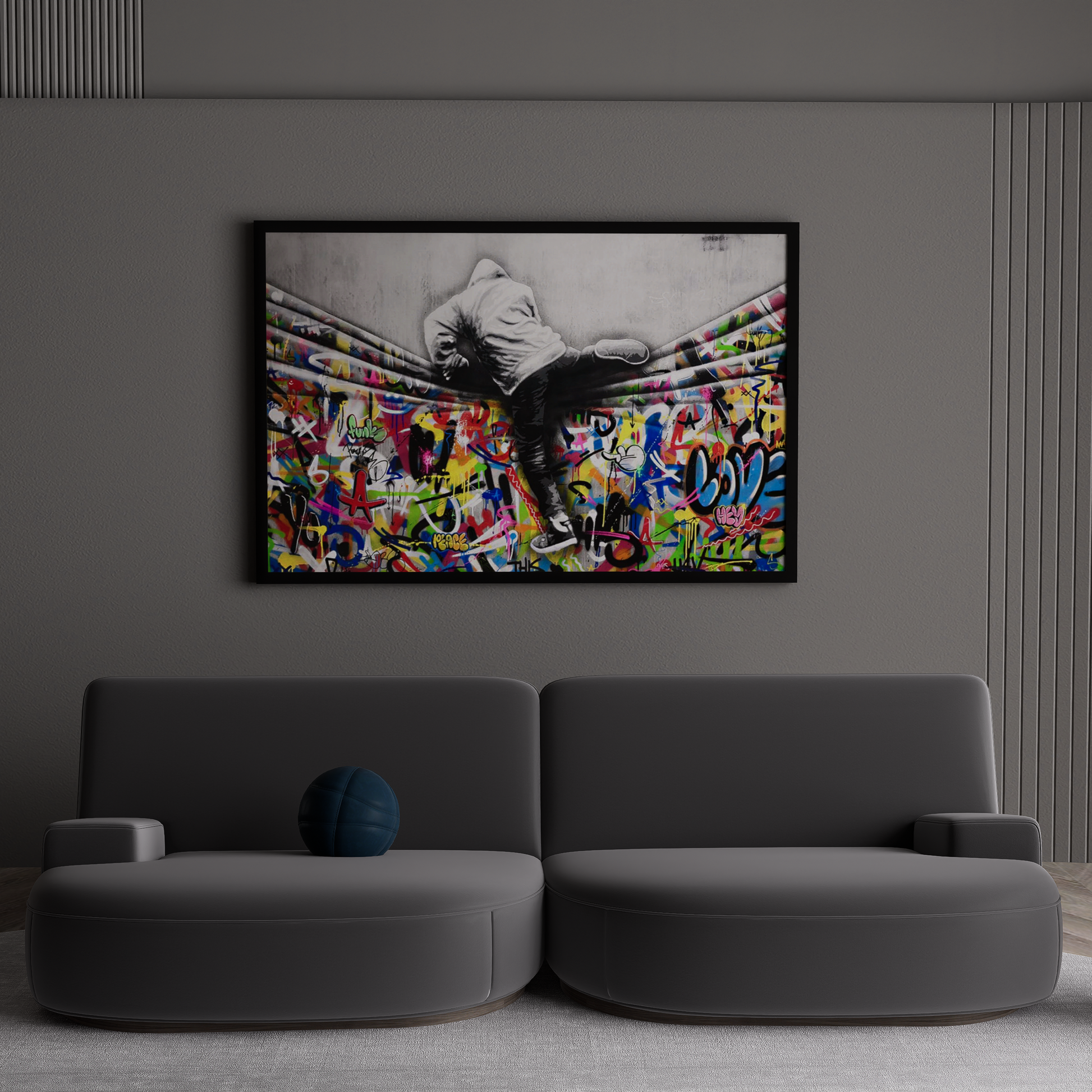 banksy art​ - Graffiti Wall Art - large wall art​ - graffiti on wall art