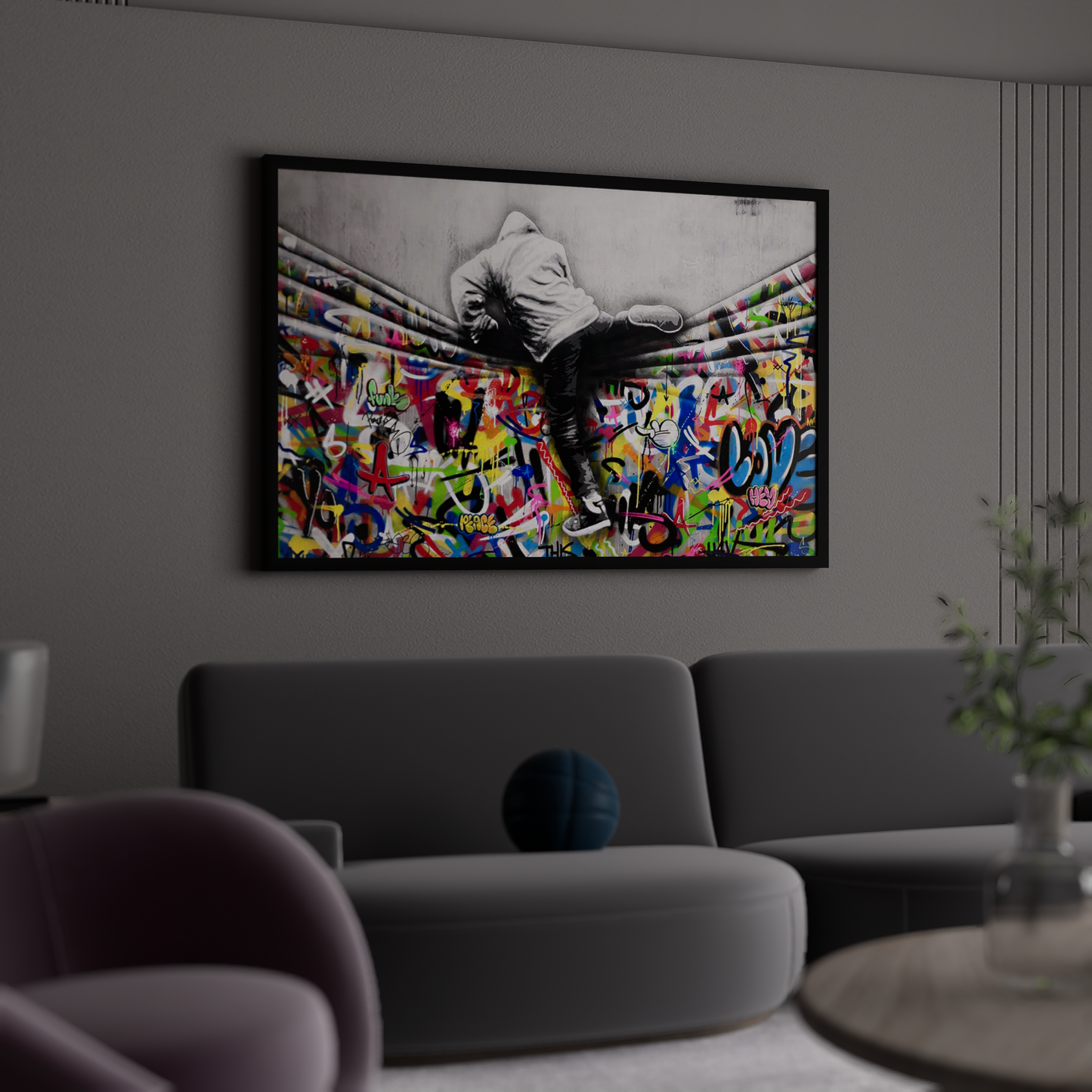 banksy art​ - Graffiti Wall Art - large wall art​ - graffiti on wall art