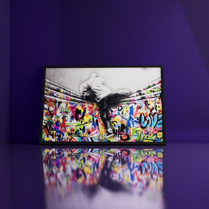 banksy art​ - Graffiti Wall Art - large wall art​ - graffiti on wall art