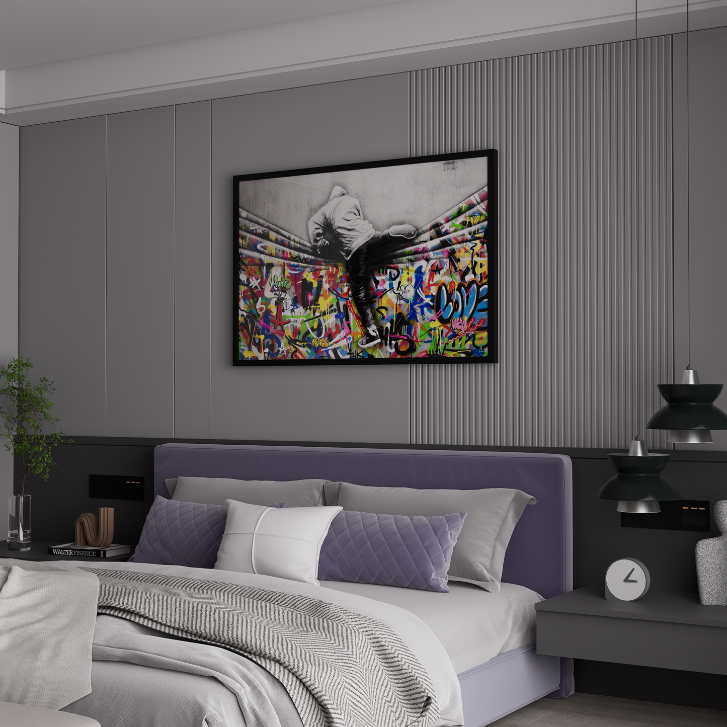 banksy art​ - Graffiti Wall Art - large wall art​ - graffiti on wall art