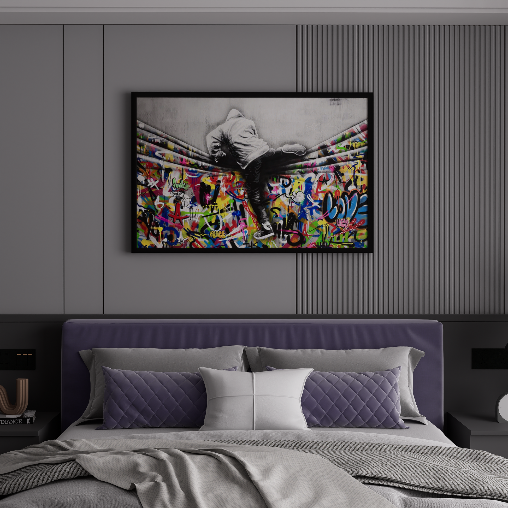 banksy art​ - Graffiti Wall Art - large wall art​ - graffiti on wall art