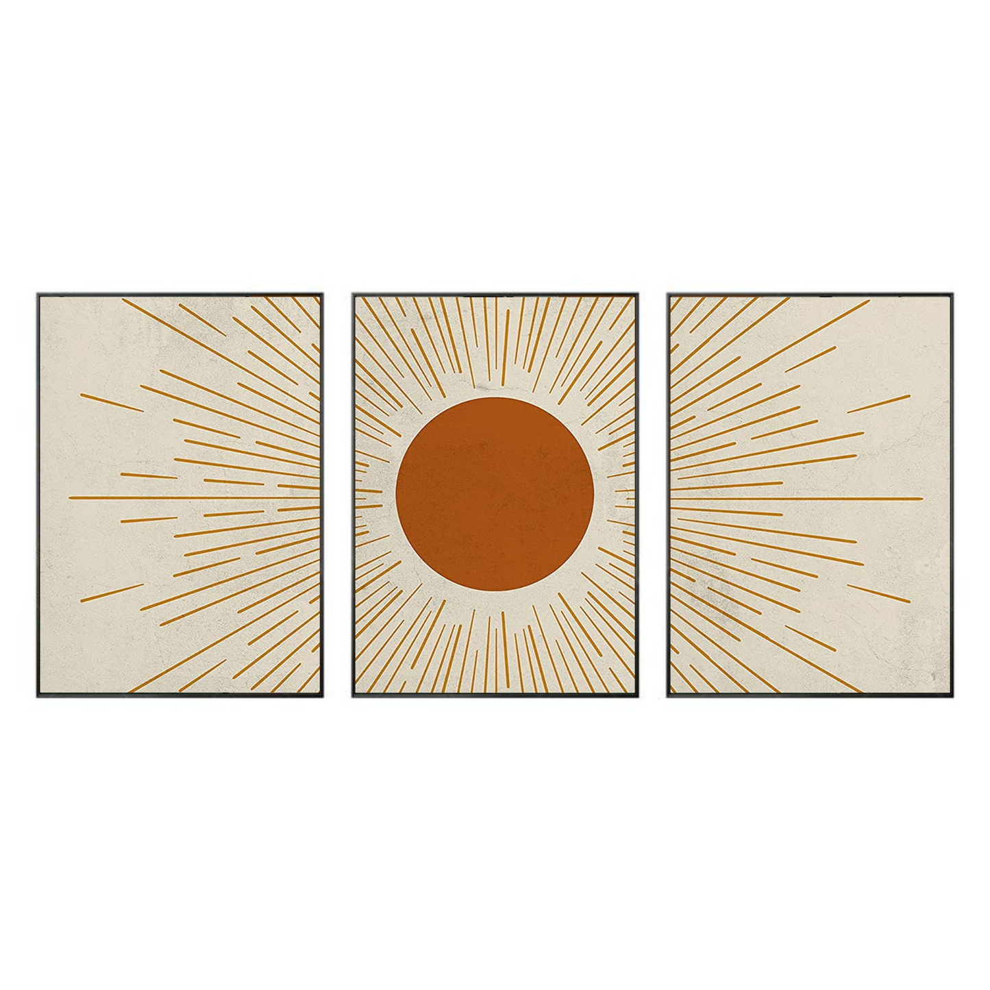 Set of 3 Boho Sun Sunshine Design – Stylish Home Decor - Mycanvart