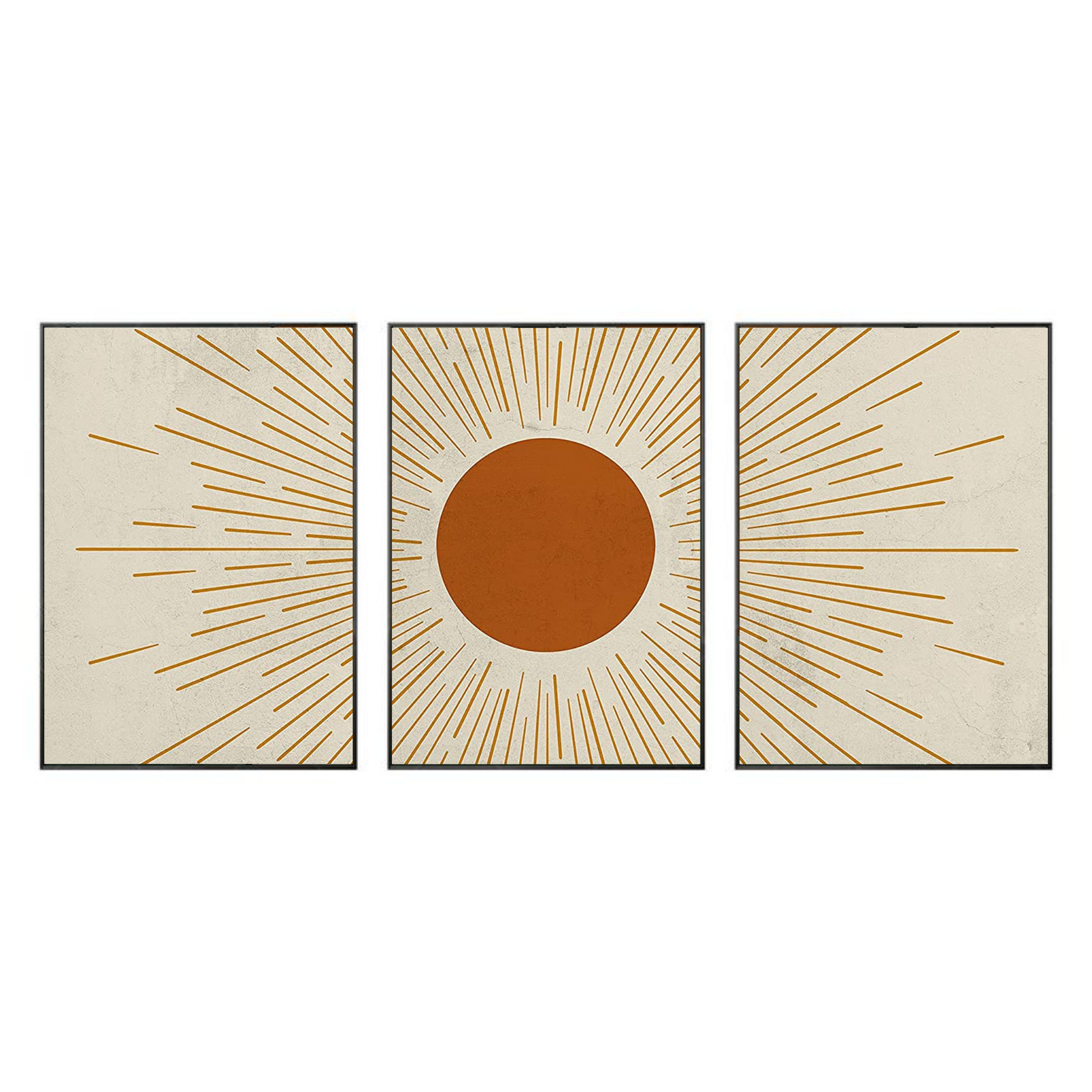 Set of 3 Boho Sun Sunshine Design – Stylish Home Decor - Mycanvart
