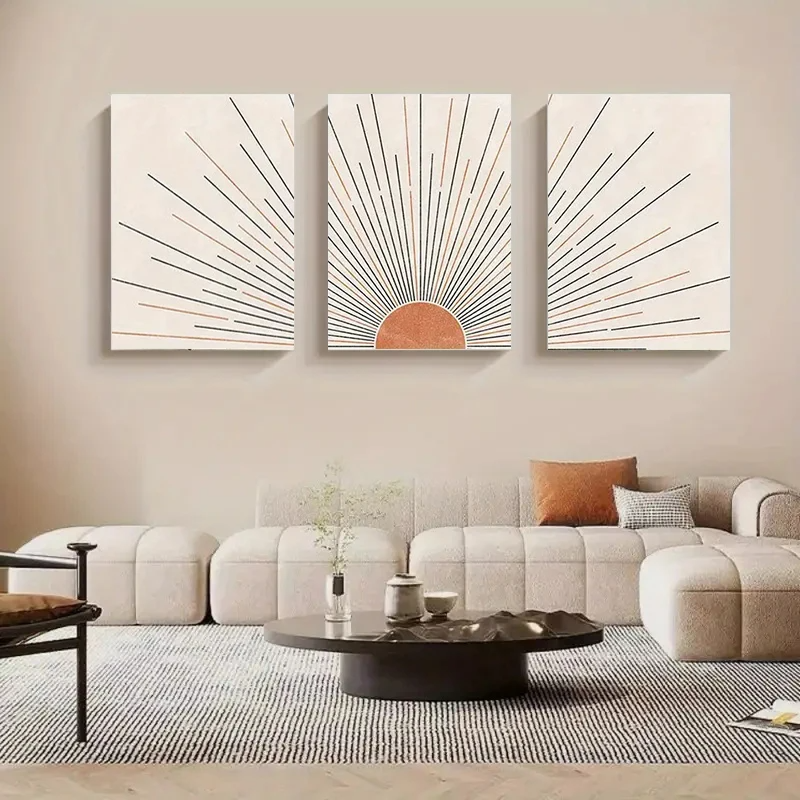 Set of 3 Boho Sun Sunshine Design – Stylish Home Decor - Mycanvart