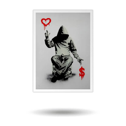 Banksy graffiti art - Hooded Figure