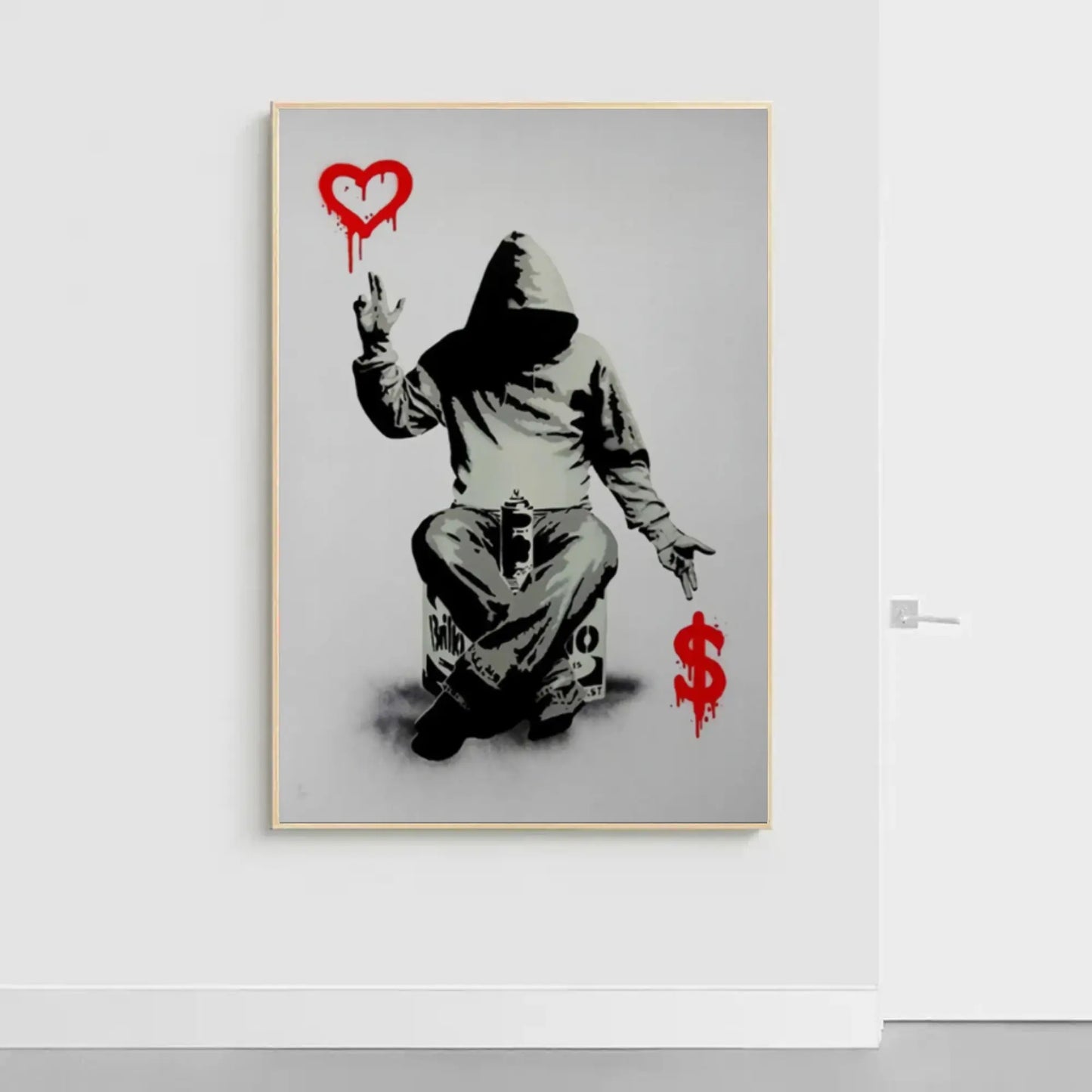 Banksy graffiti art - Hooded Figure
